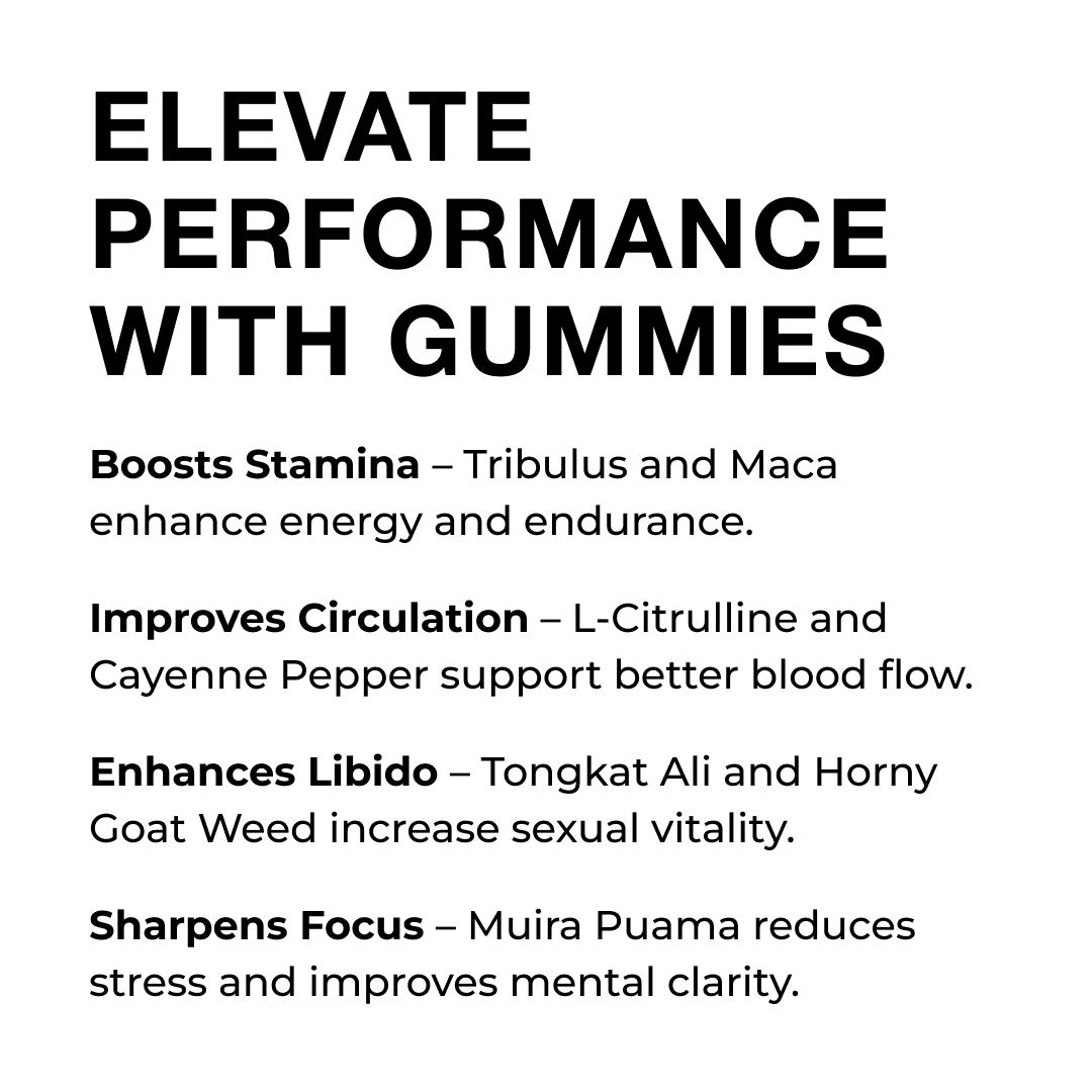 Gomitas para mejorar el rendimiento masculino ALPHALINE